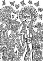 Unlikely Friends, ink drawing