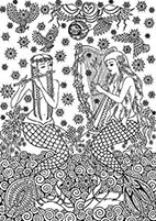 Moolit Orchestra, ink drawing