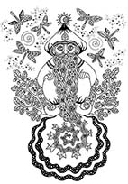 Oak Spirit, ink drawing