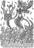 The One Who Transcends, ink drawing