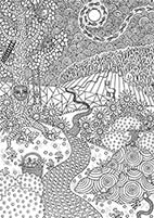 The Beckoning Path, ink drawing