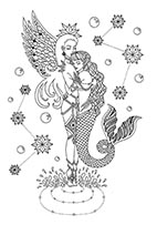 Opposites Attract, ink drawing