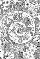 The Spiral of Life, ink drawing